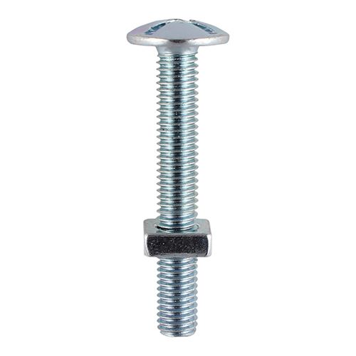 Roofing Bolts c/w Nuts 6 x 30 mm Bag 10
