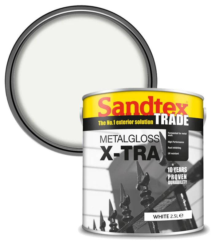 Sandtex Metal Gloss X-Tra White 2.5L