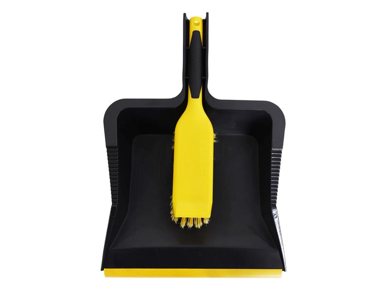 BULLDOZER Heavy-duty Dustpan and Brush Set.