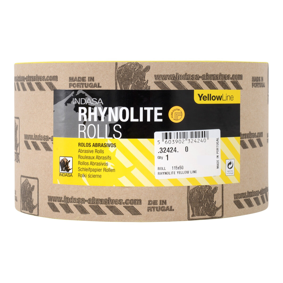 Rhynolite Yellowline Roll 115mm x 50m P120
