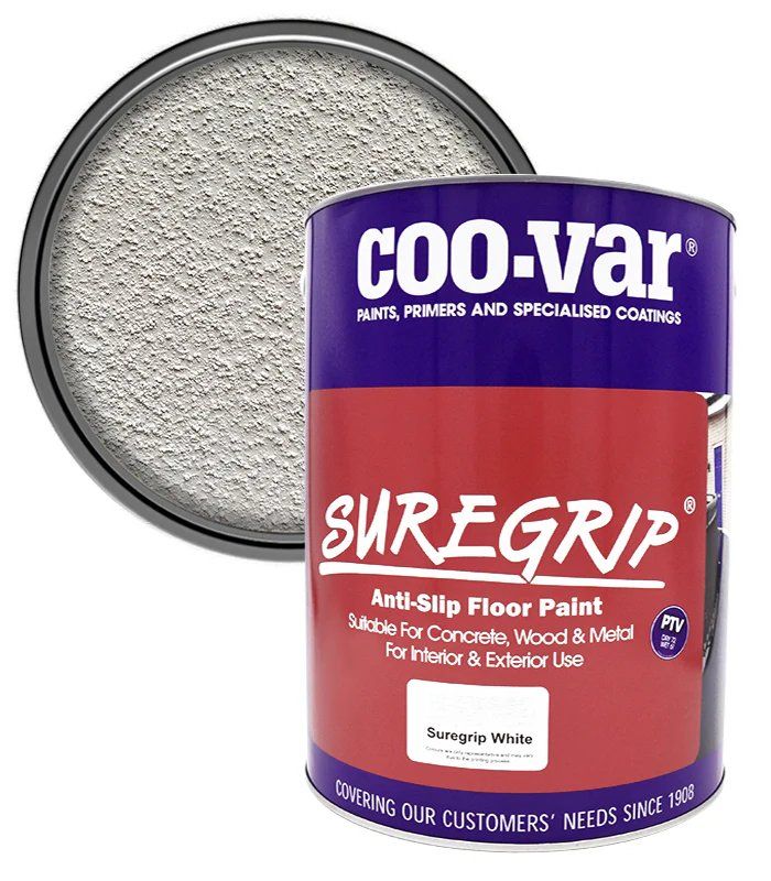Coovar Suregrip Anti-Slip Floor Paint White 5L