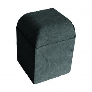 Bretts High Kerb Corner Bullnose - Charcoal 150X150mm