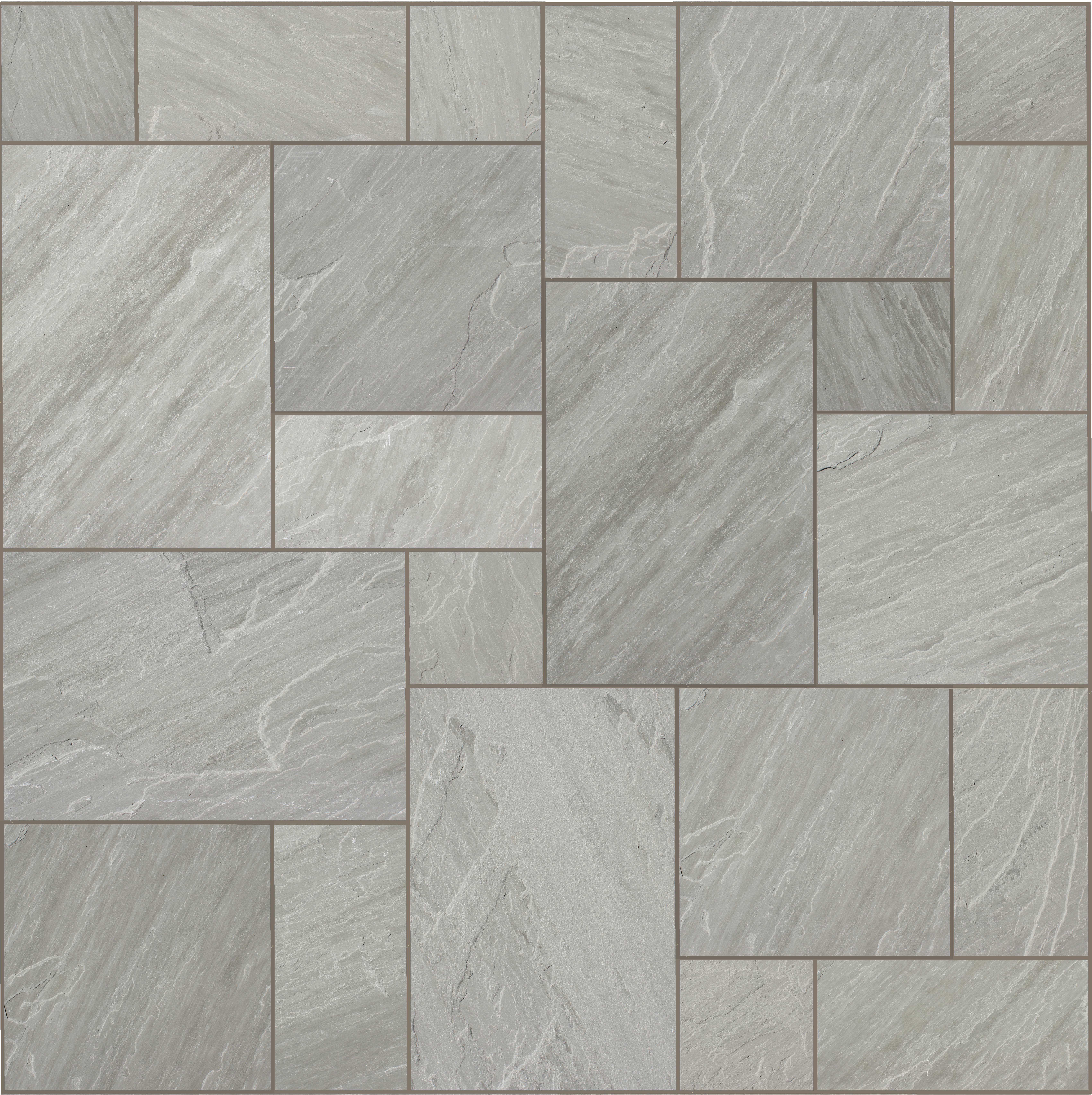 Indian Sandstone Calibrated - Kandla Grey Patio Pack |18mm| |20.7m²|