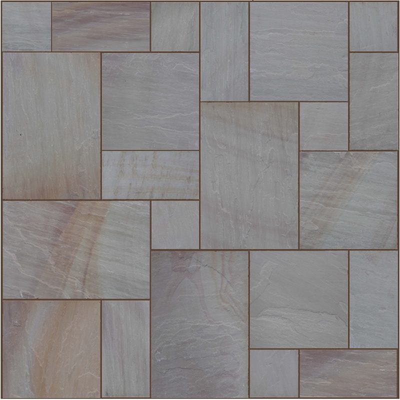 Indian Sandstone Calibrated - White Raveena Patio Pack |22mm| |20.70m²|