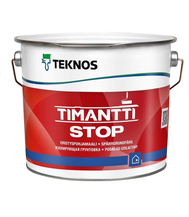 Teknos Timantti Stop Anti Stain White Primer 0.9L