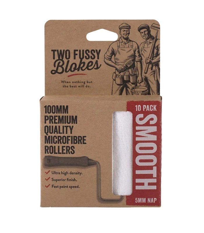 Two Fussy Roller Sleeves - 5mm Smooth Woodwork Finish (10 Pk