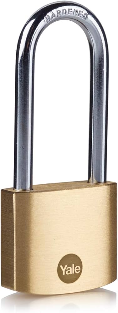 Brass Padlock 40mm Long Shackle pk 1